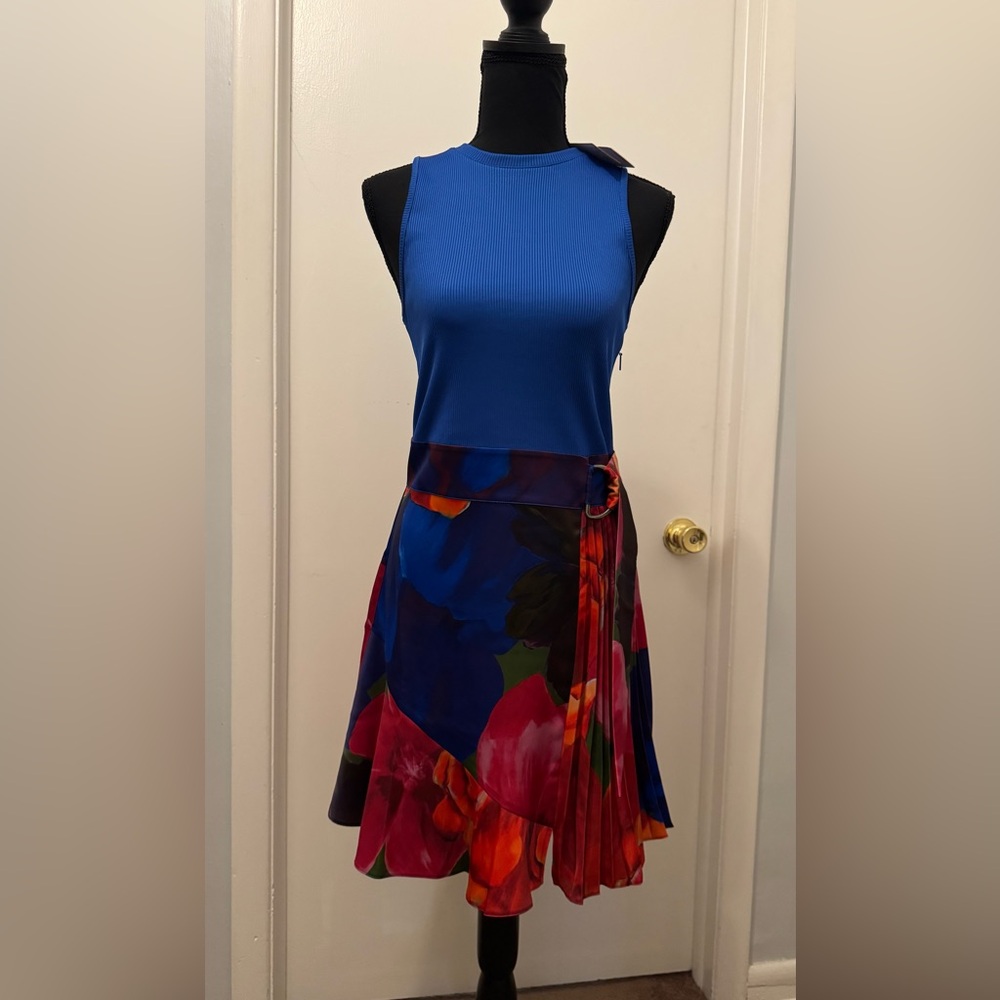 Ted Baker Royal Blue Floral Midi Dress